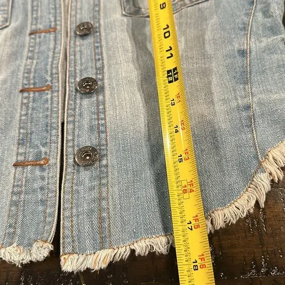 LOVE CULTURE Denim Vest Sz M - Picture 9 of 10